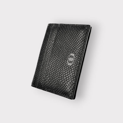 SNAKE EYE - Slim Leather bifold Cardholder 10cc - Black - COLDFIRE