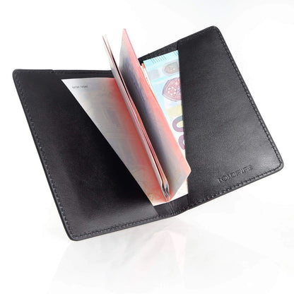 Passport case made of genuine leather - black - COLDFIRE