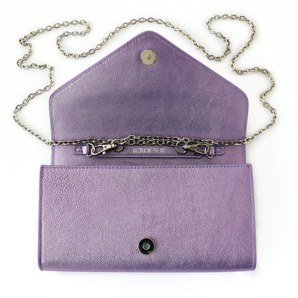 Set of Small Women's Bag and Leather Belt 35mm - Rough Pillow Lavender | COLDFIRE - COLDFIRE