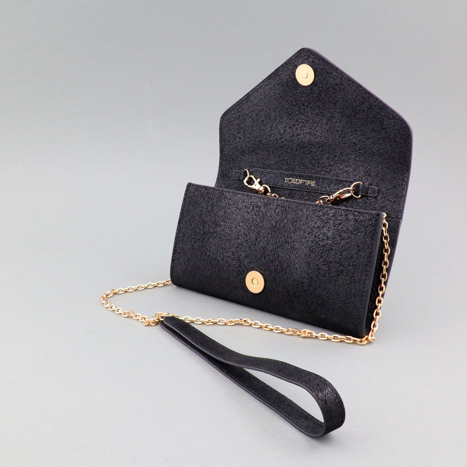 Small handbag - crossbody - Black Pony leather - Gold | COLDFIRE - COLDFIRE