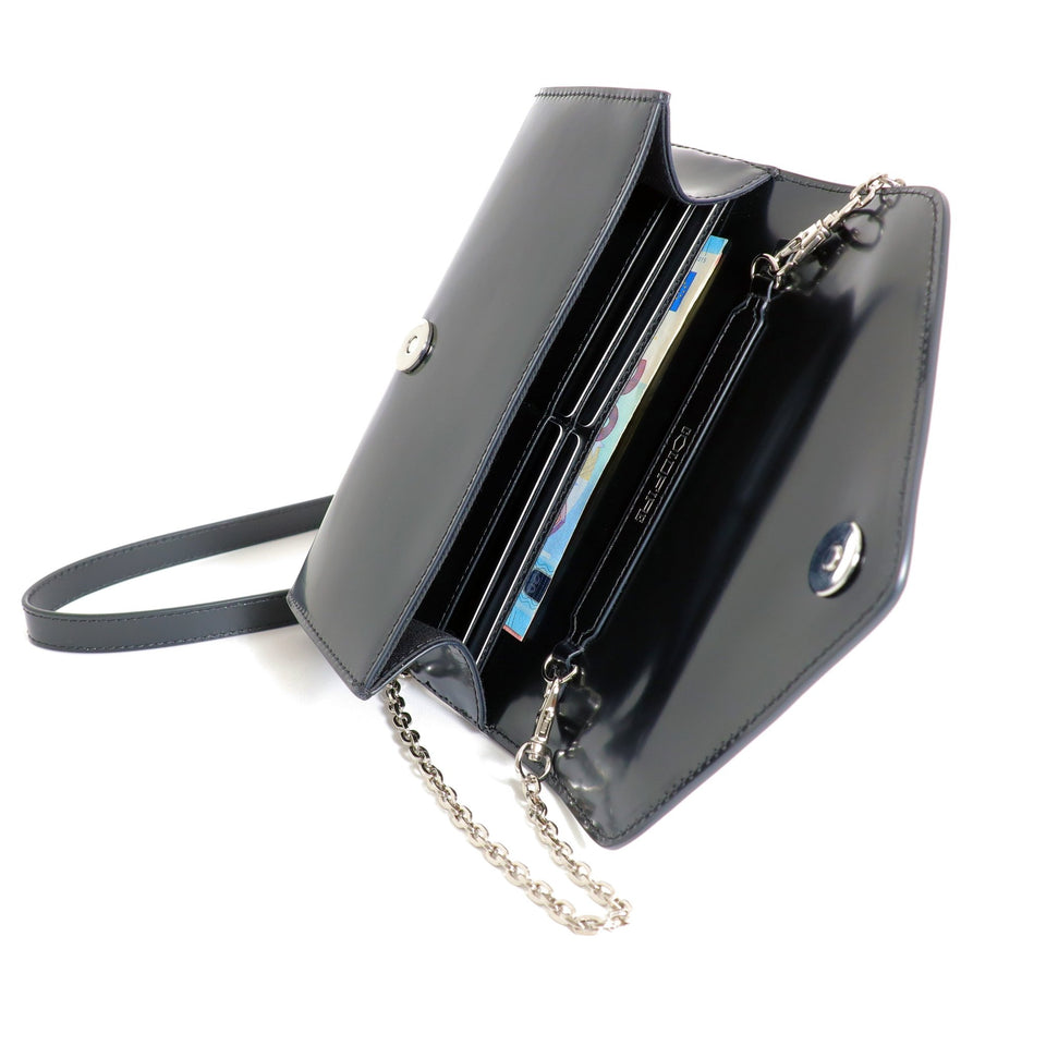 Small handbag - crossbody - Black semi patent leather - Silver | COLDFIRE - COLDFIRE