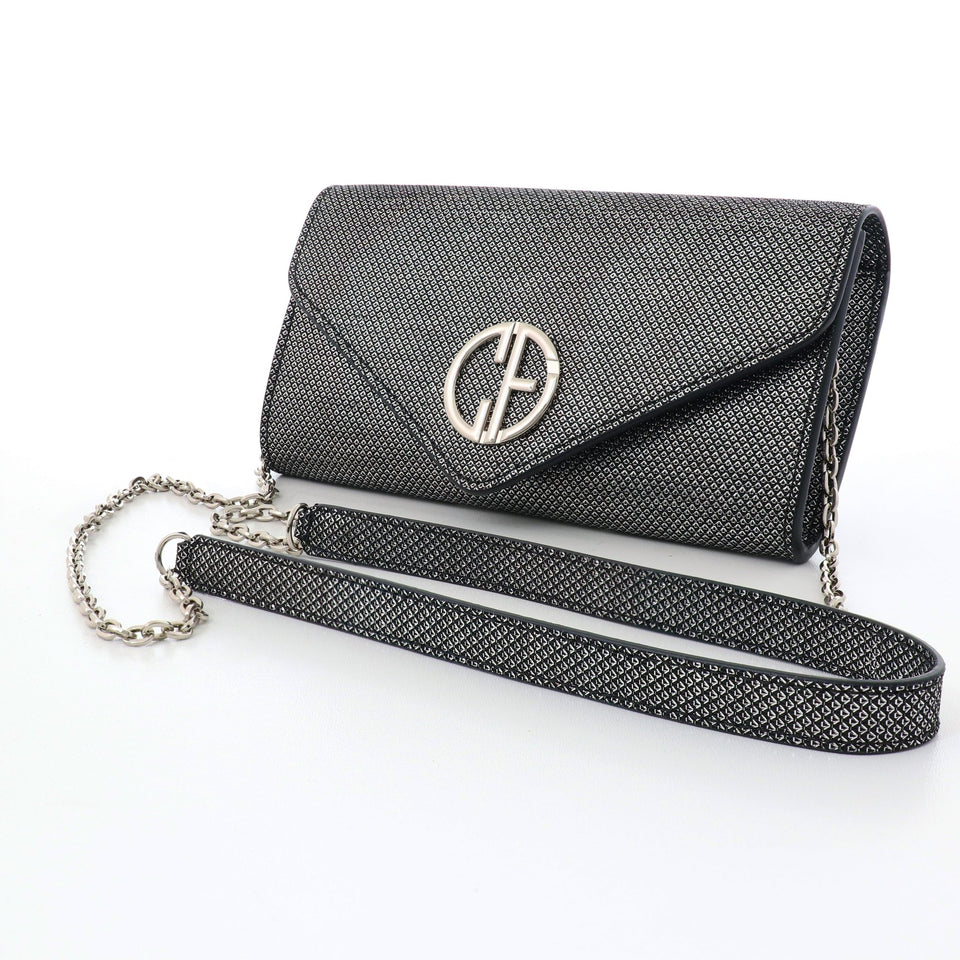 Small handbag - crossbody - Graphite leather - Silver | COLDFIRE - COLDFIRE