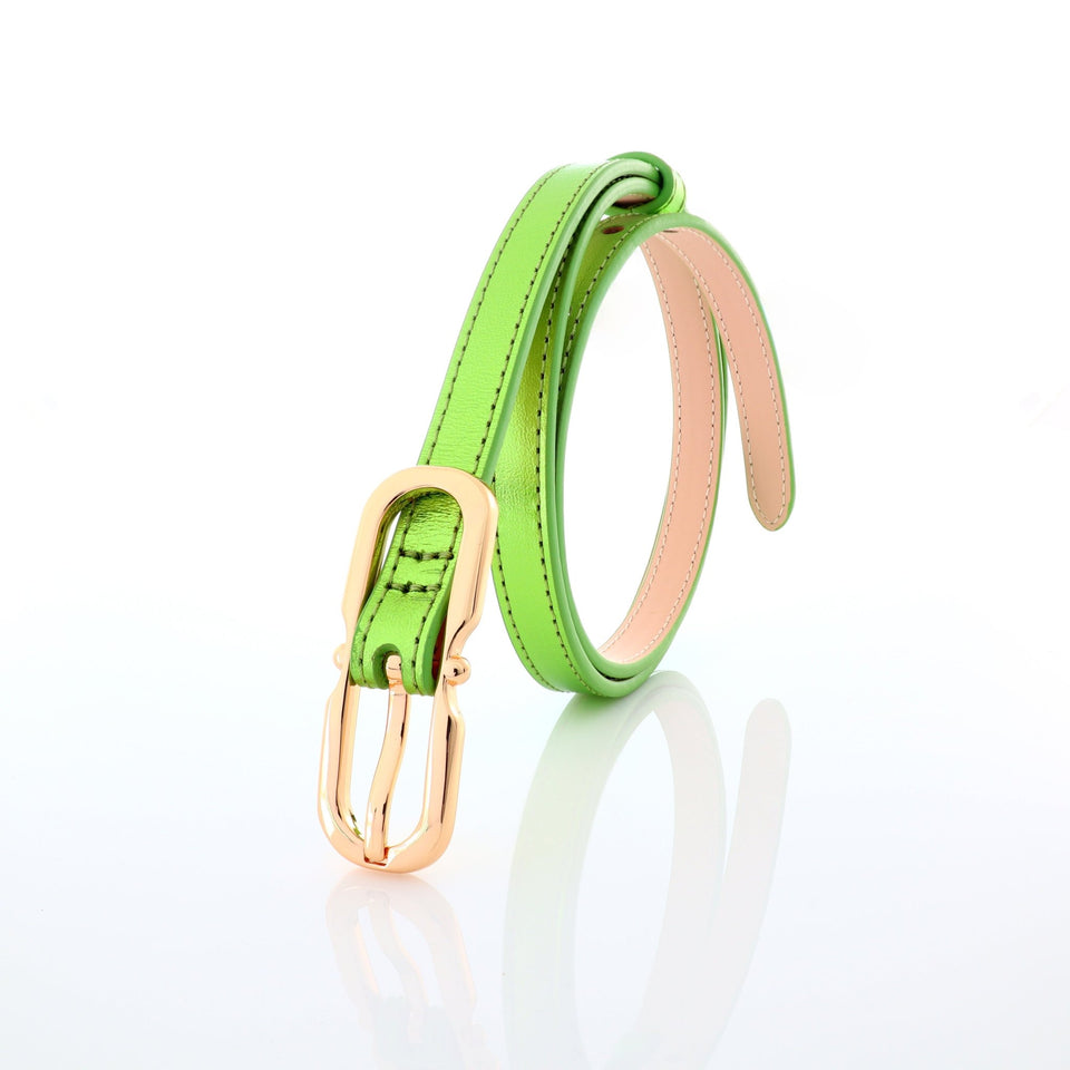 Women's belt - genuine leather - 12 mm - Auriga Fresh Green | COLDFIRE - COLDFIRE