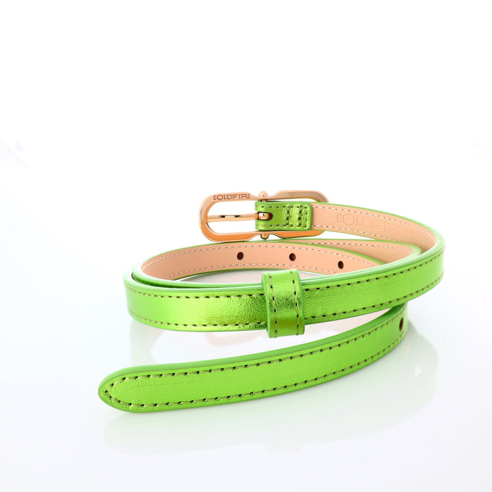 Women's belt - genuine leather - 12 mm - Auriga Fresh Green | COLDFIRE - COLDFIRE