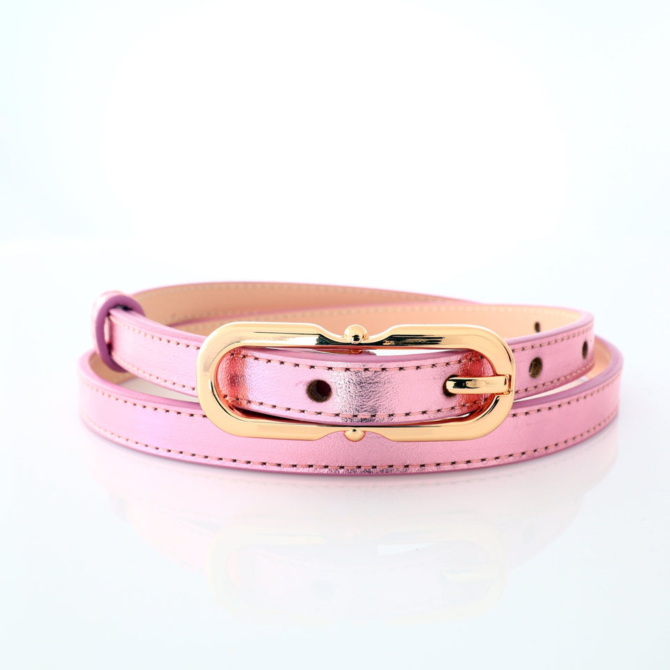 Women's belt - genuine leather - 12 mm - Malin Pale Pink | COLDFIRE - COLDFIRE