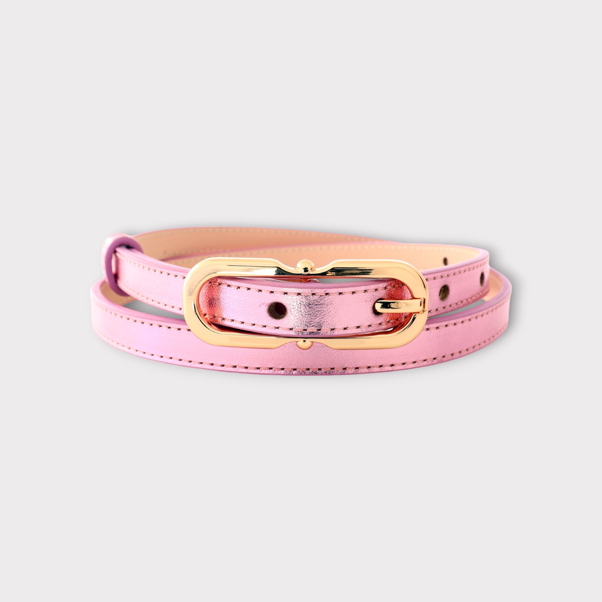 Women's belt - genuine leather - 12 mm - Malin Pale Pink | COLDFIRE - COLDFIRE