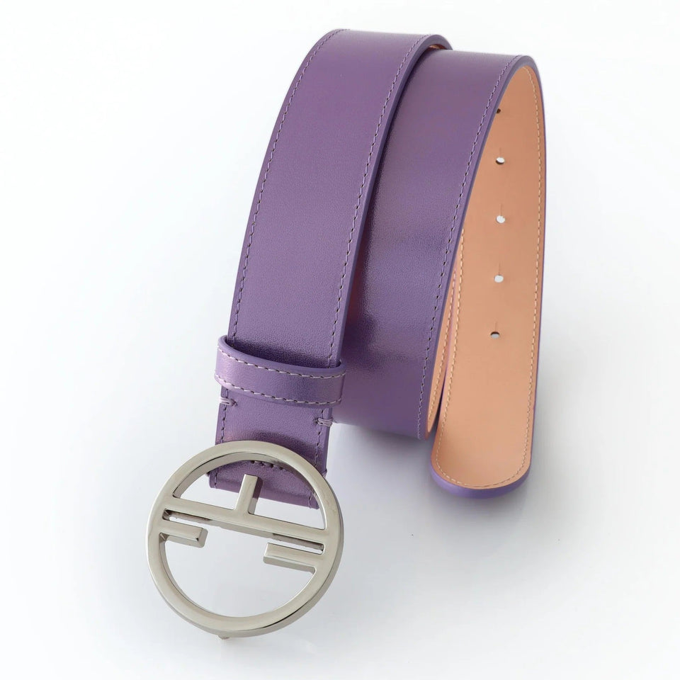 Women's belt - genuine leather - 35 mm - Rough Pillow Lavender | COLDFIRE - COLDFIRE