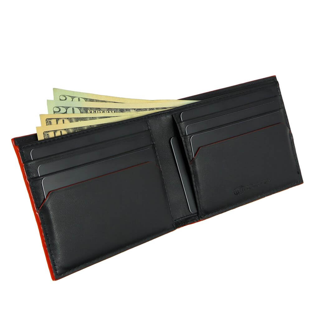 SNAKE EYE - Slim Bifold Wallet 6cc - Red - COLDFIRE