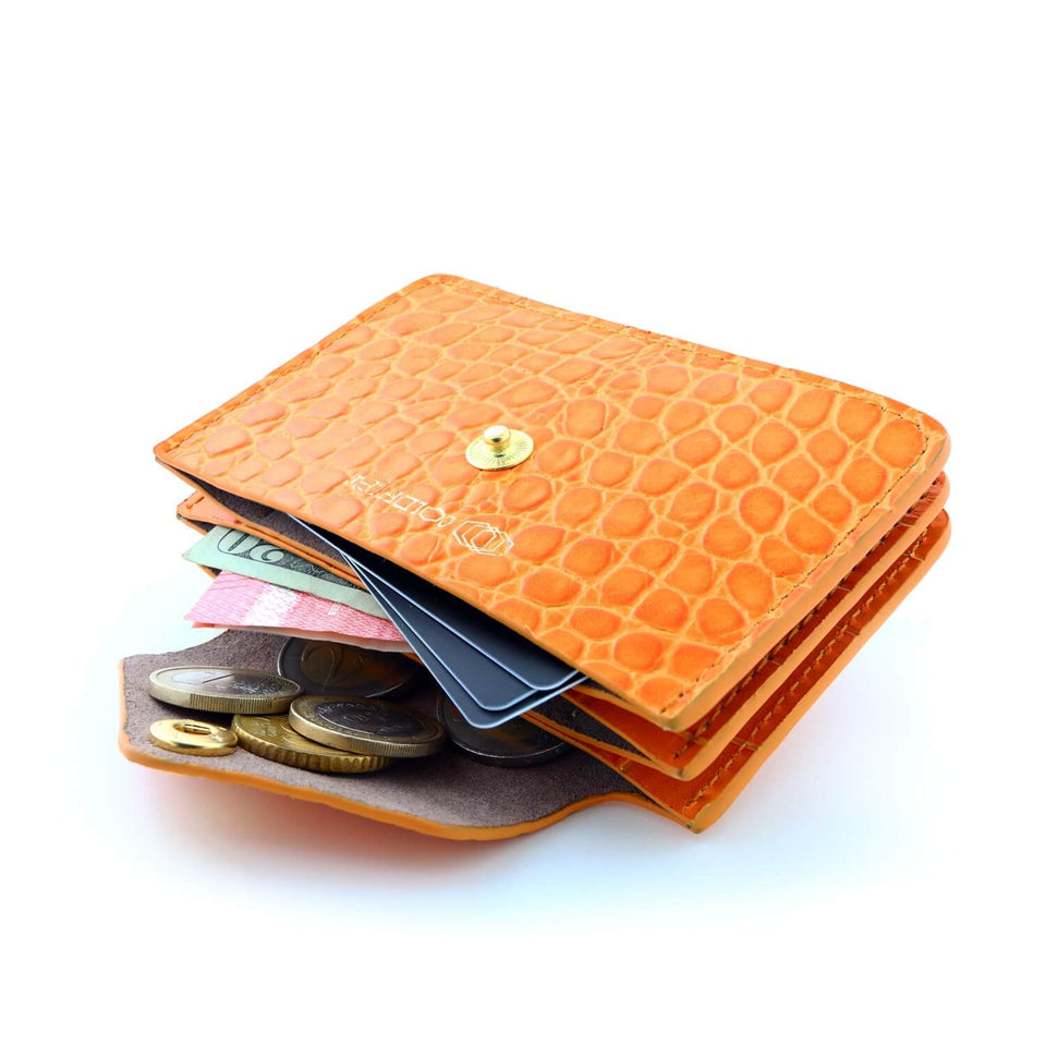 Crocodile Leather Credit Card Case Wallet